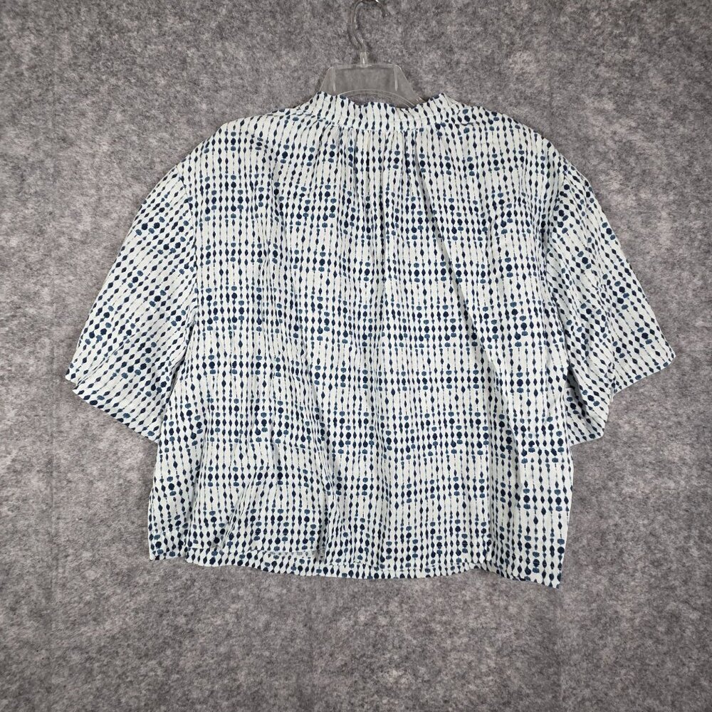 Universal Thread NWT Women's Blouse Pullover Peasant 3/4 Sleeve Blue Size XL - Picture 5 of 7